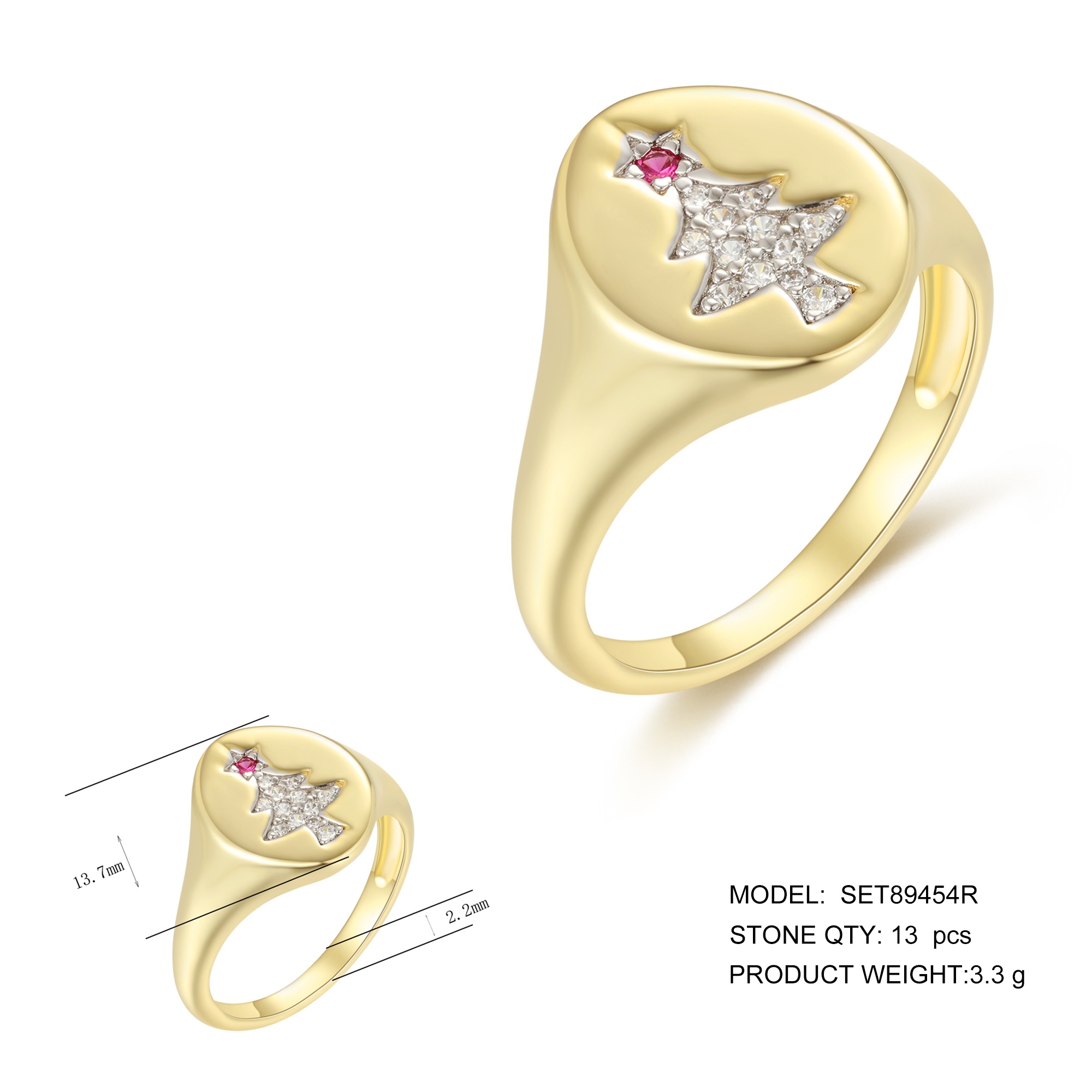 New Style Trendy 18K Gold Rings Hip Hop Custom 925 Sterling Silver CZ Tone Men Bling Out Jesus Ring