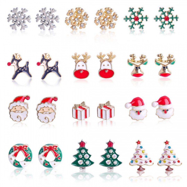 Christmas earrings Christmas tree lovely snowman earrings jewelry wholesale