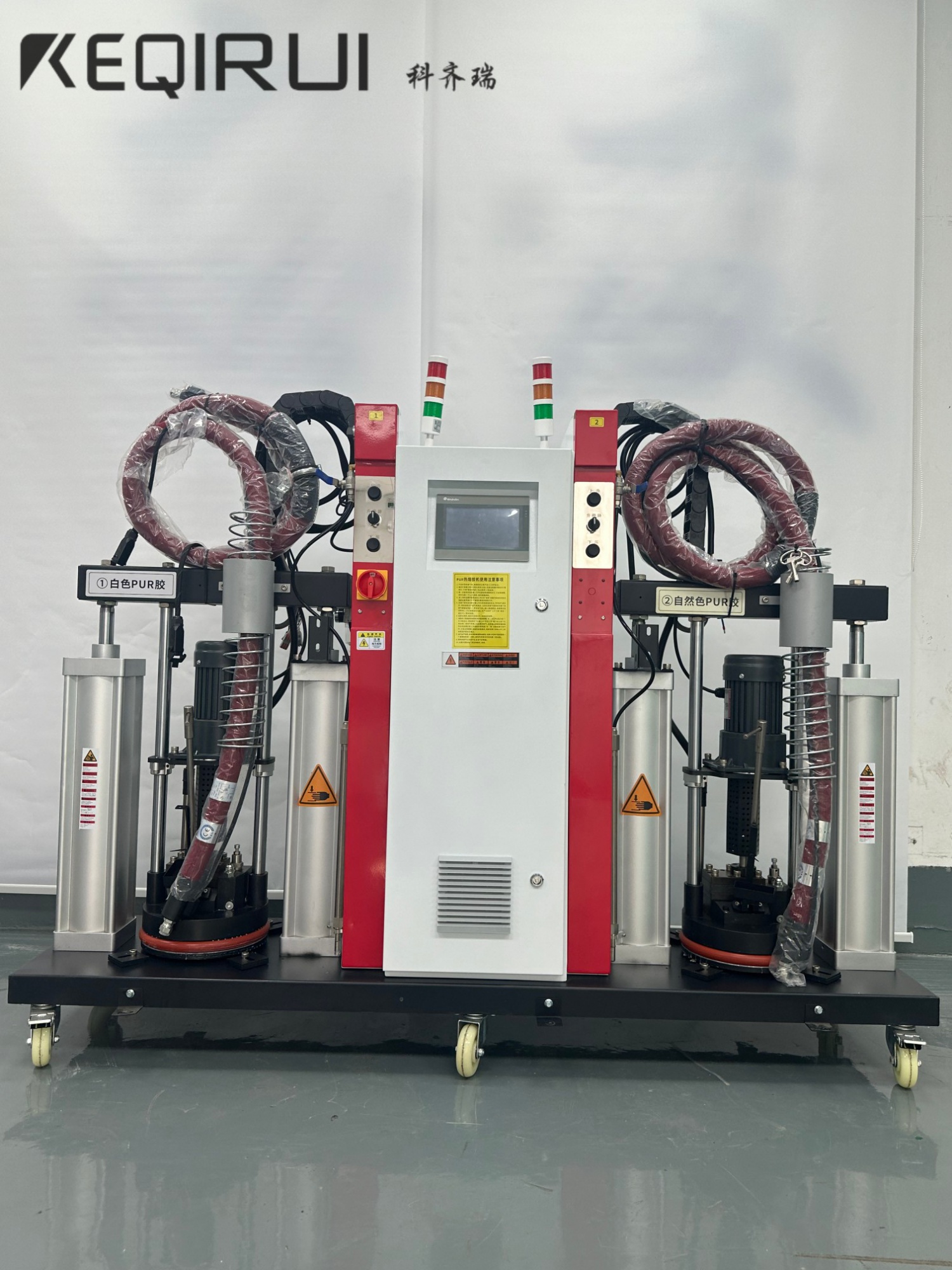 PUR-050TX Double-sided Hot Melt Glue Machine, Large Capacity 50kg, Suitable for Packaging, Furniture, Automobile and Other Industries