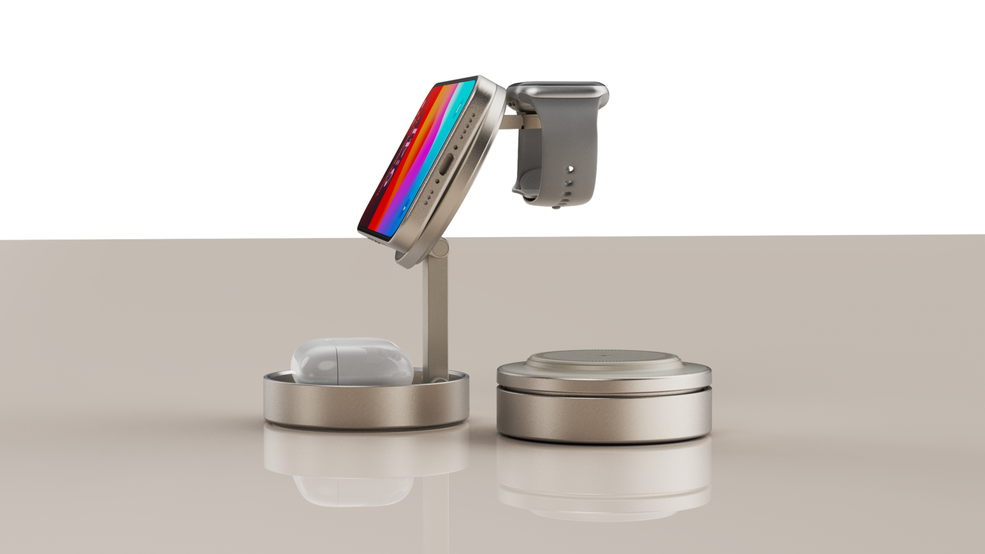 3-in-1 folding wireless charging