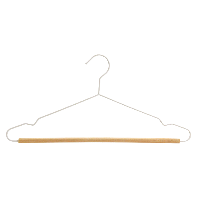 Frosted Wire+Wood Hanger for Clothes