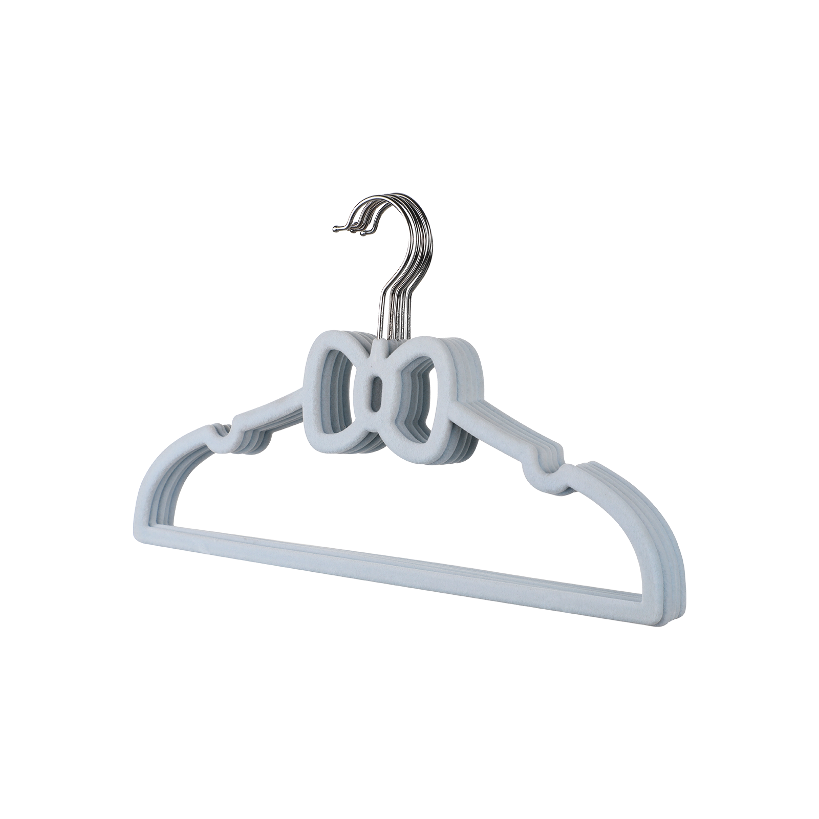Colorful Cute Flocking Plastic Kids Clothes Hanger