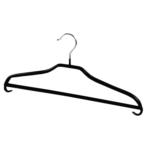 PVC Coated Metal Clothes Hanger with Hooks