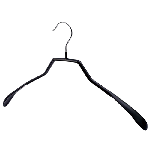 PVC Coated Wire Hanger with Wide Shoulder