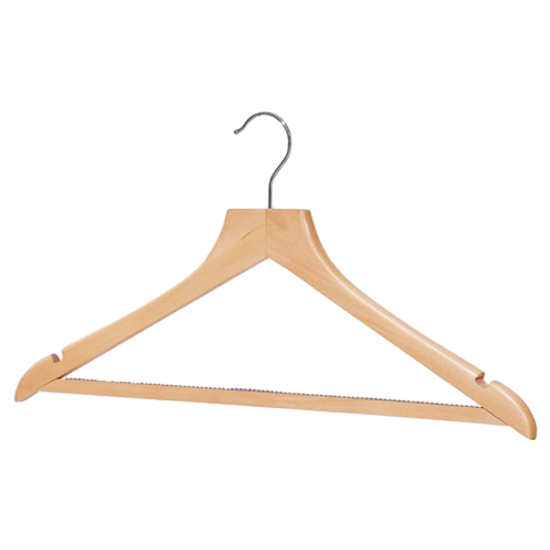 Sturdy Wooden Hanger with Notches