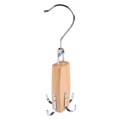 Natrual Wooden Closet Hooks for Belt Scaf Display