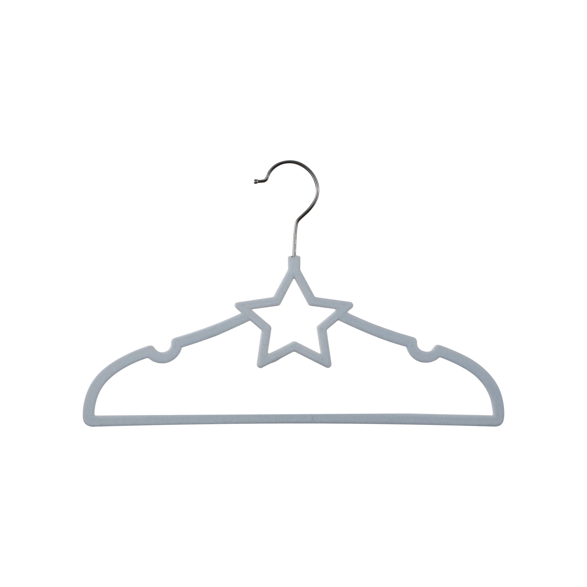 Star Flocking Plastic Baby Clothes Hanger