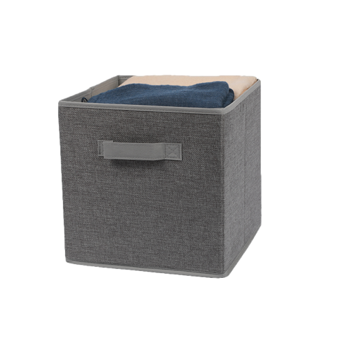 Foldable Faux Linen Cube Storage for Home Organizer