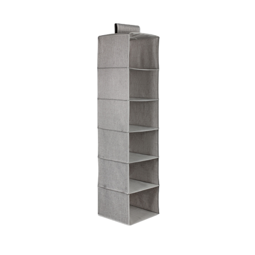 Faux Linen Hanging Closet Collapsible Shelves