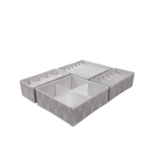 Set of 4pcs Polyester Storage Basket