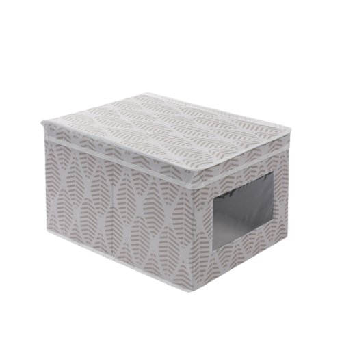 Foldable Polyester Storage Boxes with Window and Lids