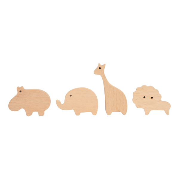 Cute Cartoon Animal Wall Set of 4-pcs Hook