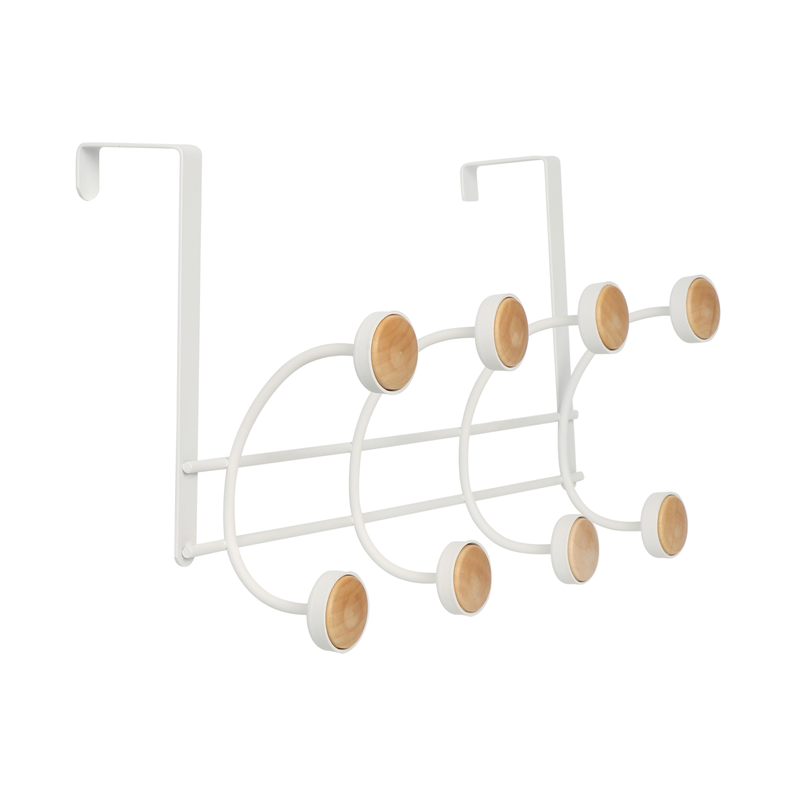Homewear Steel Over Door Metal Hook with Wood Beads