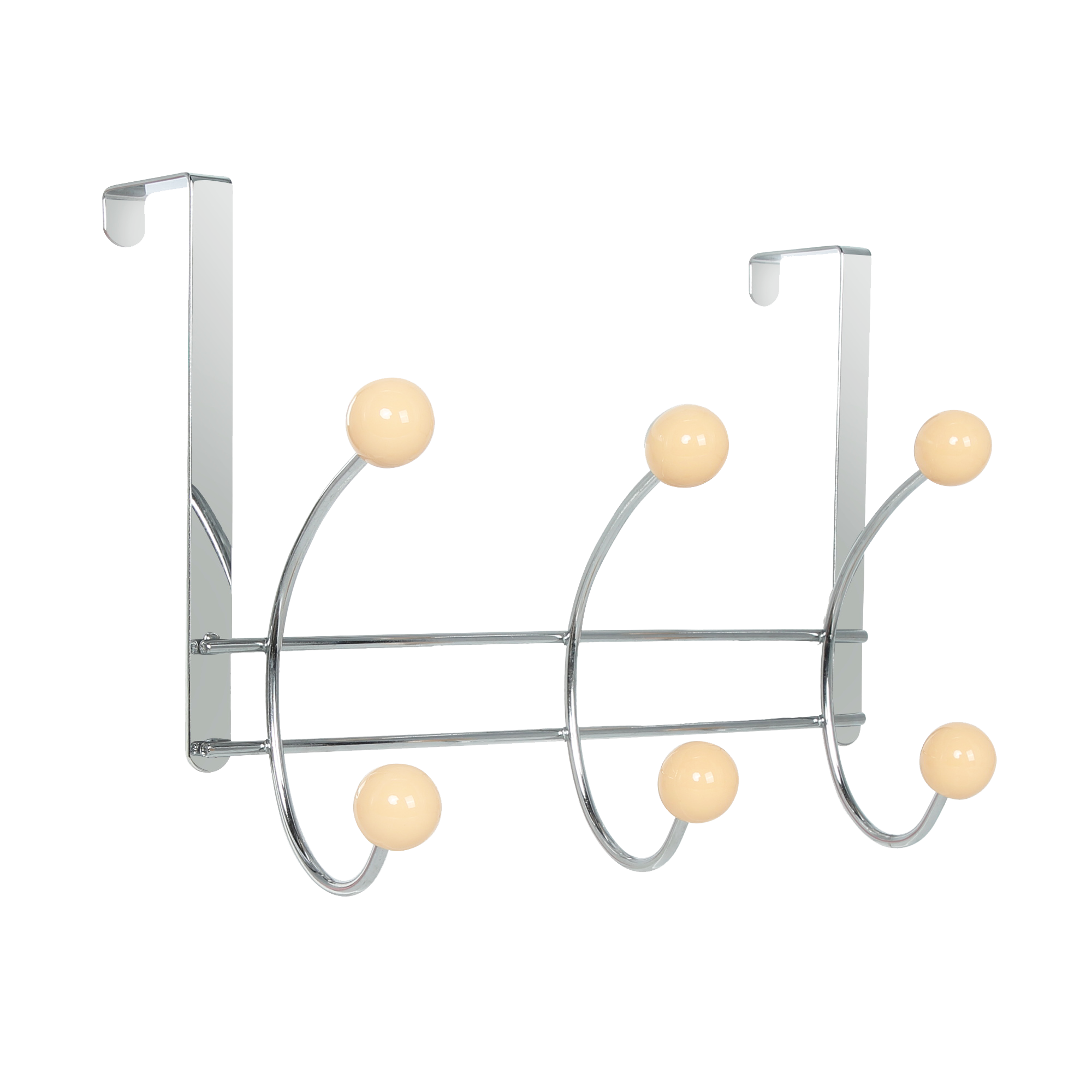 Homewear Steel Over Door Metal Hook with Wood Beads