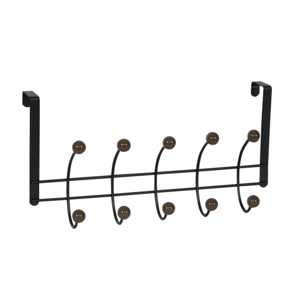 Homewear Steel Over Door Metal Hook with Wood Beads