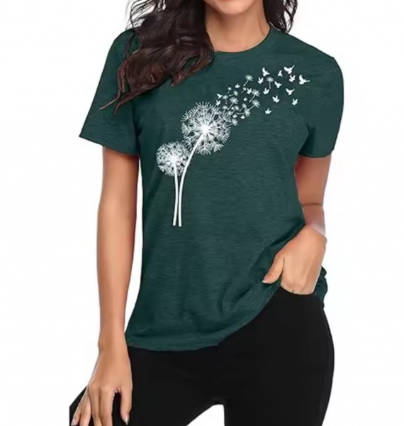 Summer Printed plain T Shirt For Women