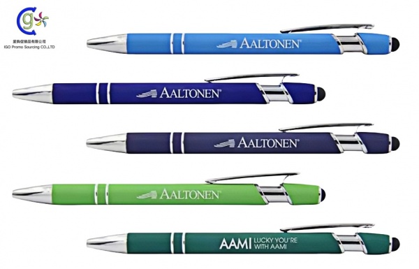 Multifunctional 2 In 1 Ball Stylus Soft Touch Screen Pen Metal Stylus pen