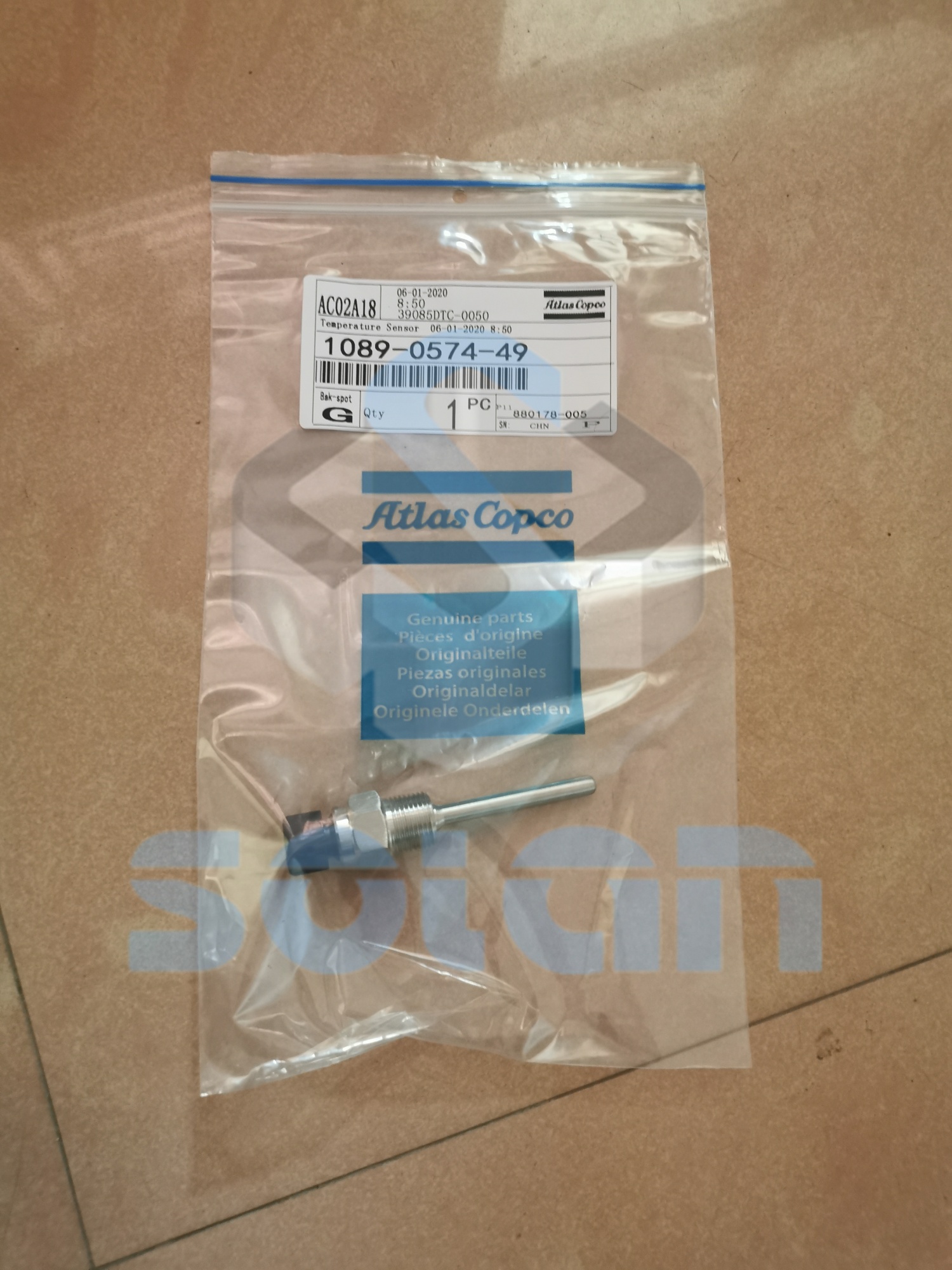 Atlas screw air compressor temperature sensor 1089057449