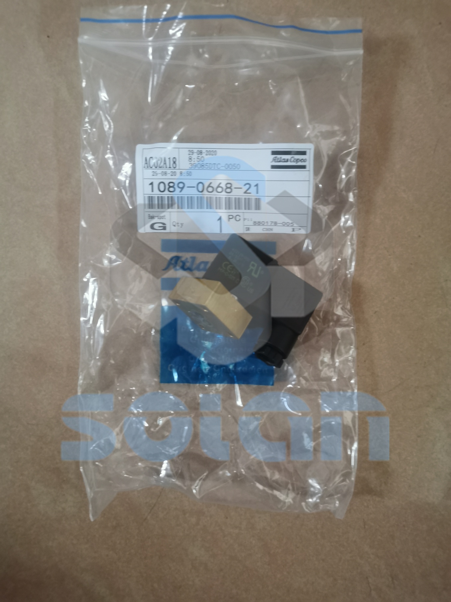 Atlas screw air compressor electromechanical magnetic valve 1089066821