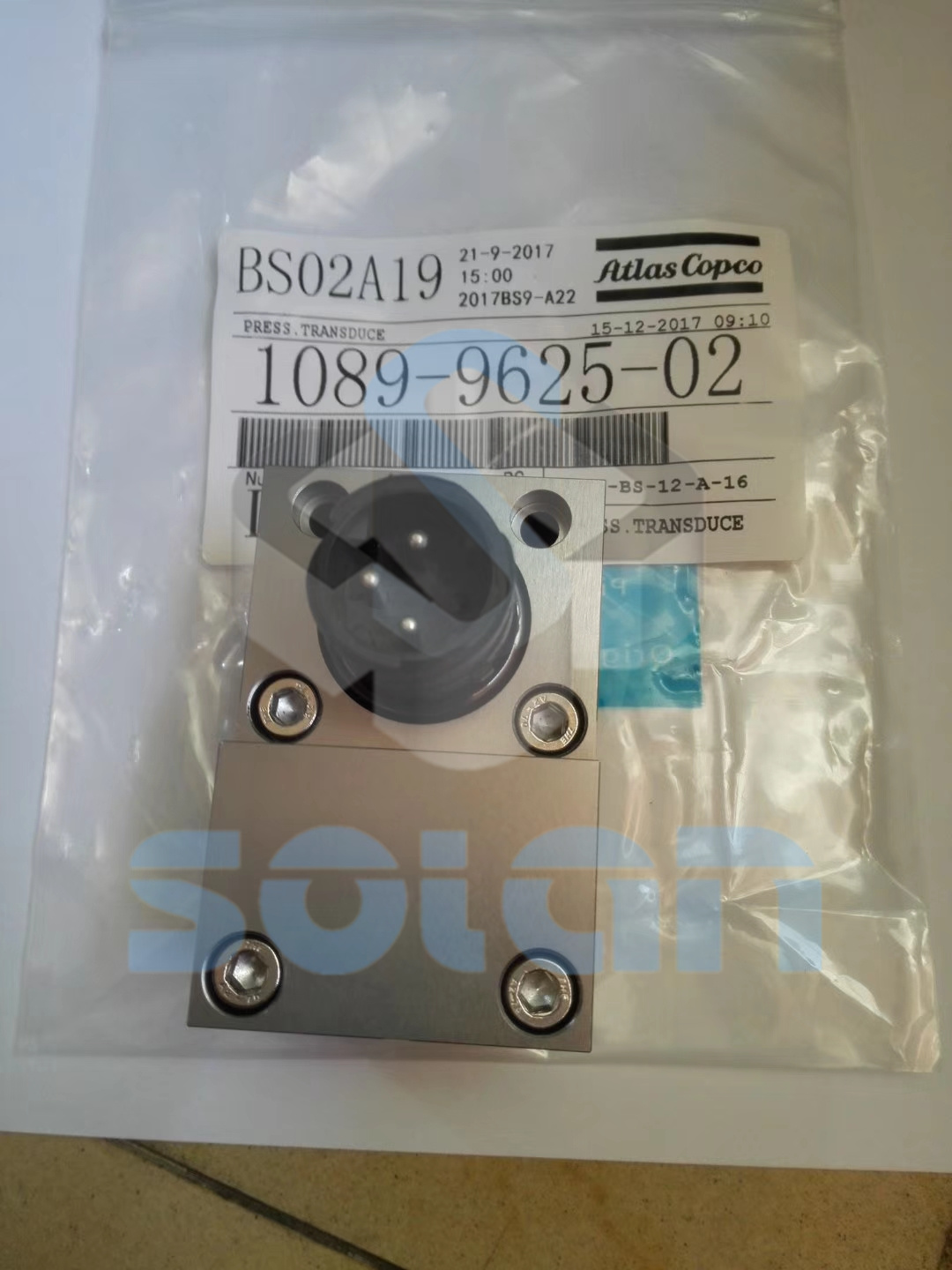Atlas Copco screw air compressor differential pressure sensor 1089962502