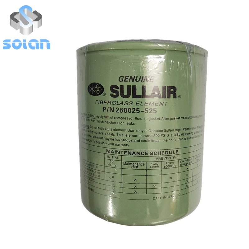 Sullair screw air compressor special oil filter 250025-525