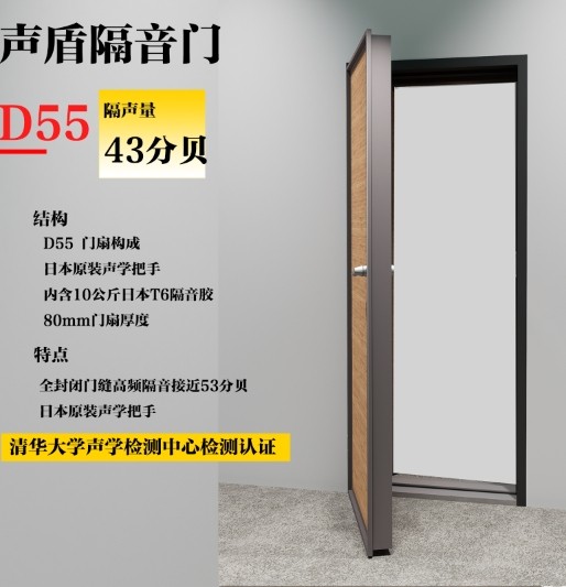 声盾定制隔音门D55录音棚专业隔音门影音室KTV家庭影院隔声门