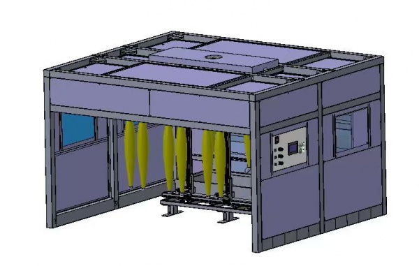 SL-PT-6W 6 工位吊挂式旋转喷涂机