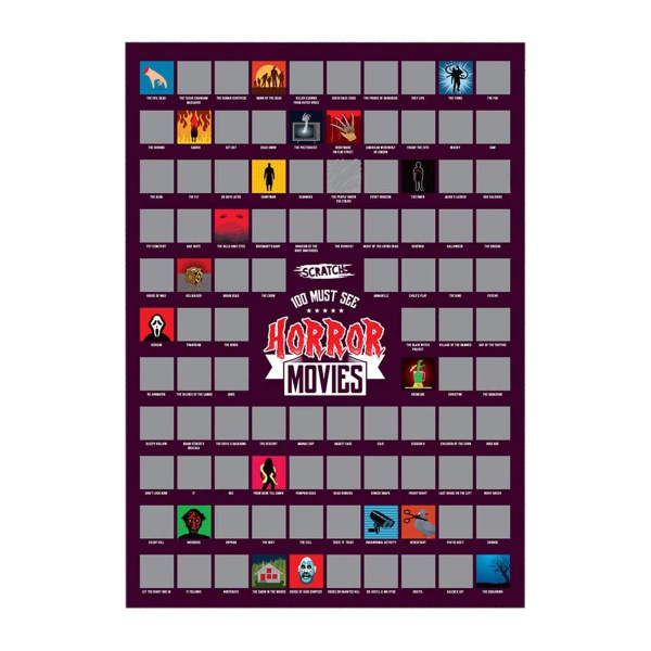 Wanhua High quality customize Must See Horror Movies Scratch Off Wall Poster