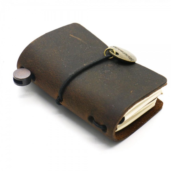 Wanhua  Leather Travelers Journal Small Vintage Genuine Leather Notebook for Writing