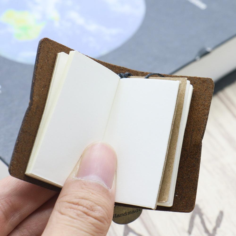 Wanhua  Leather Travelers Journal Small Vintage Genuine Leather Notebook for Writing