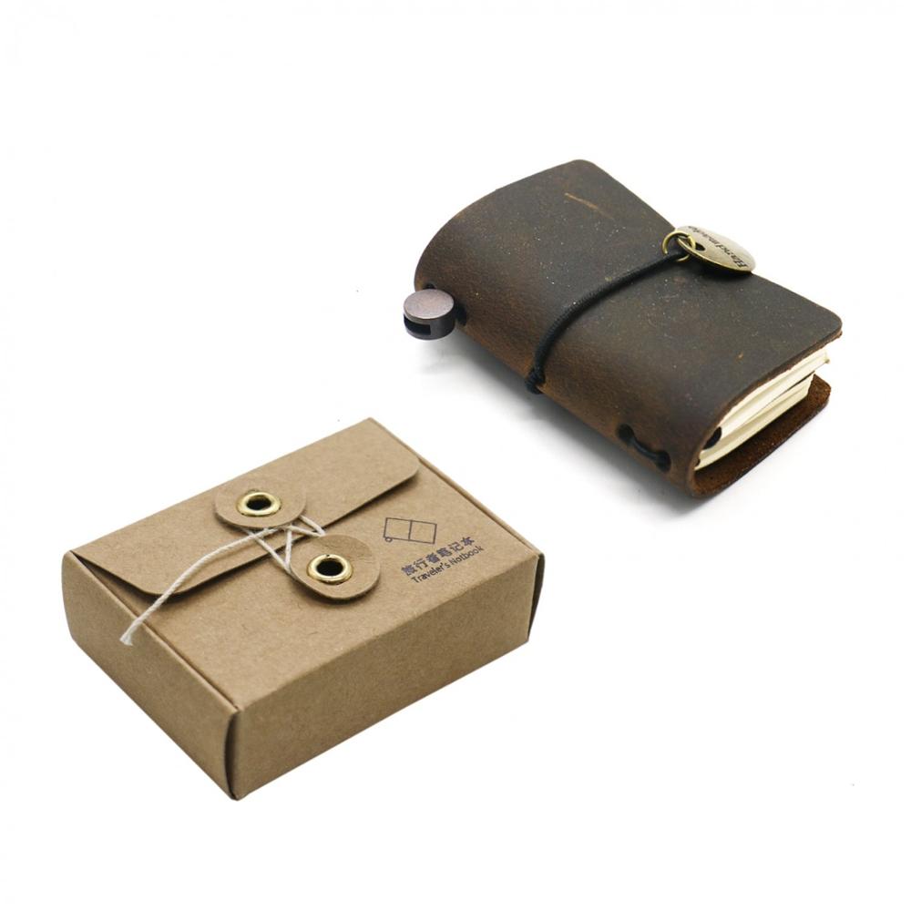 Wanhua  Leather Travelers Journal Small Vintage Genuine Leather Notebook for Writing