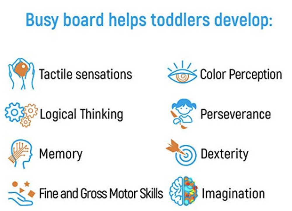 Wanhua Montesorri educational activity toddler wooden toys Handmade natural wooden baby busy board