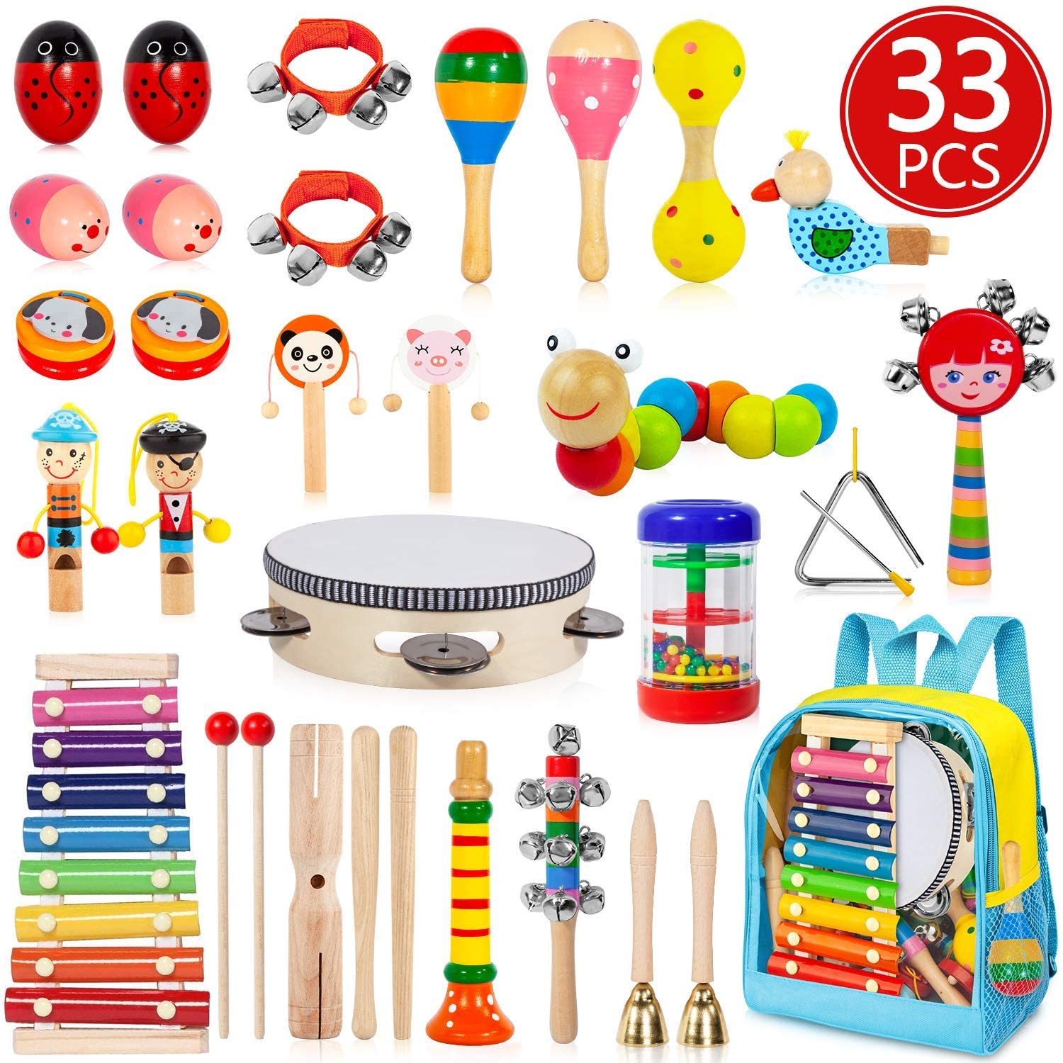 Wanhua Musical Instruments Wooden Instruments Preschool Educational Learning Musical Toys
