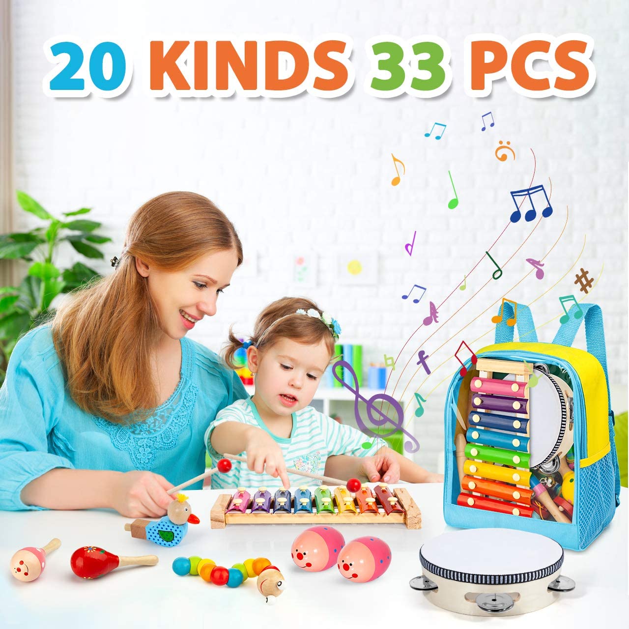 Wanhua Musical Instruments Wooden Instruments Preschool Educational Learning Musical Toys