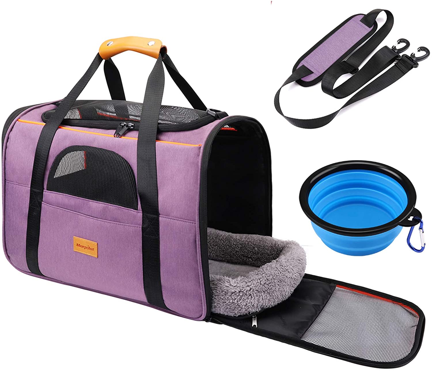 Wanhua fashionable customize Pet Travel Folding Fabric Carrier travel cat dog Bag outside as gift
