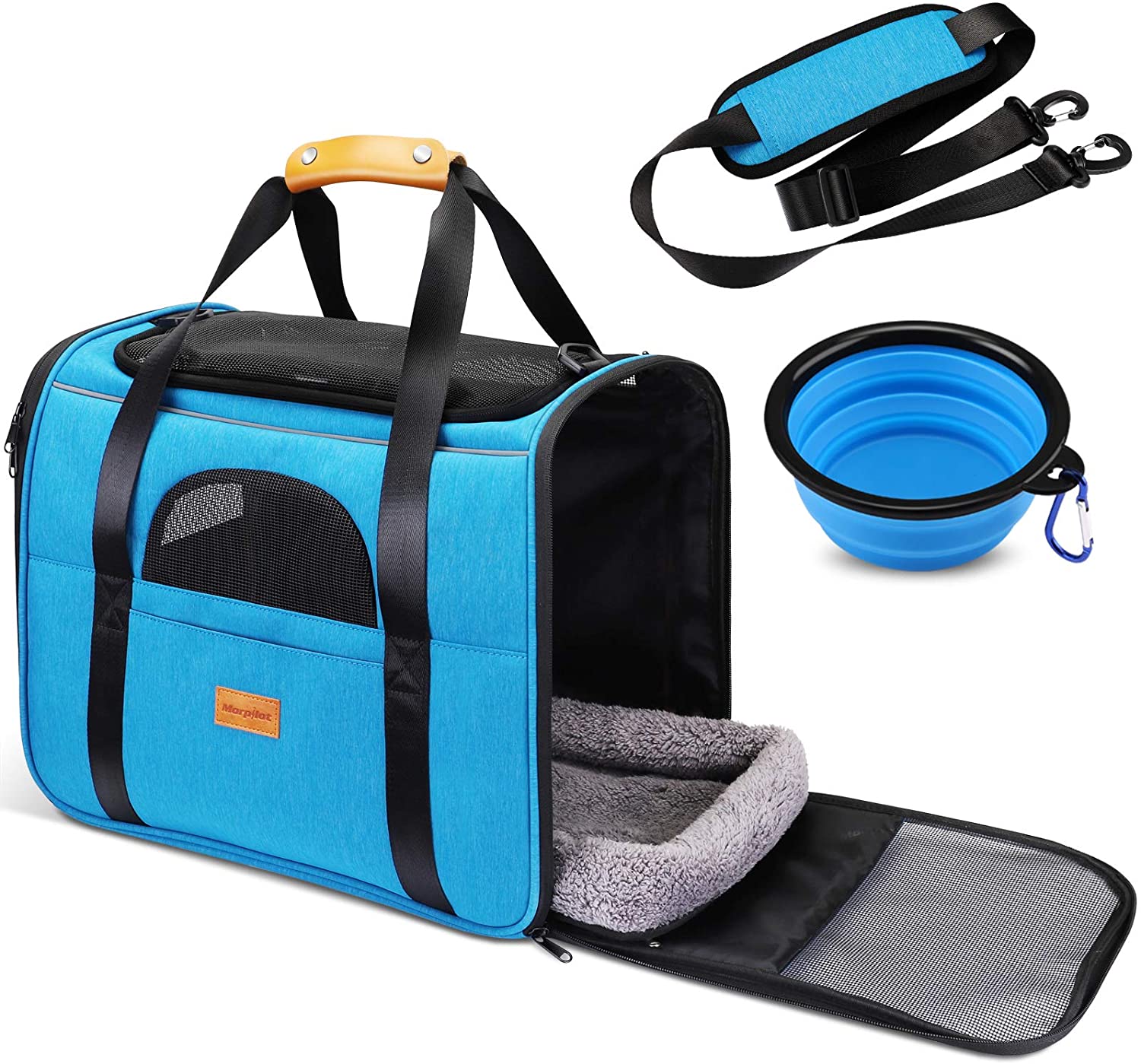 Wanhua fashionable customize Pet Travel Folding Fabric Carrier travel cat dog Bag outside as gift