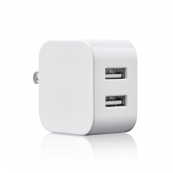 Wanhua Folding plug portable dual socket ports mobile phone USB travel fast charger