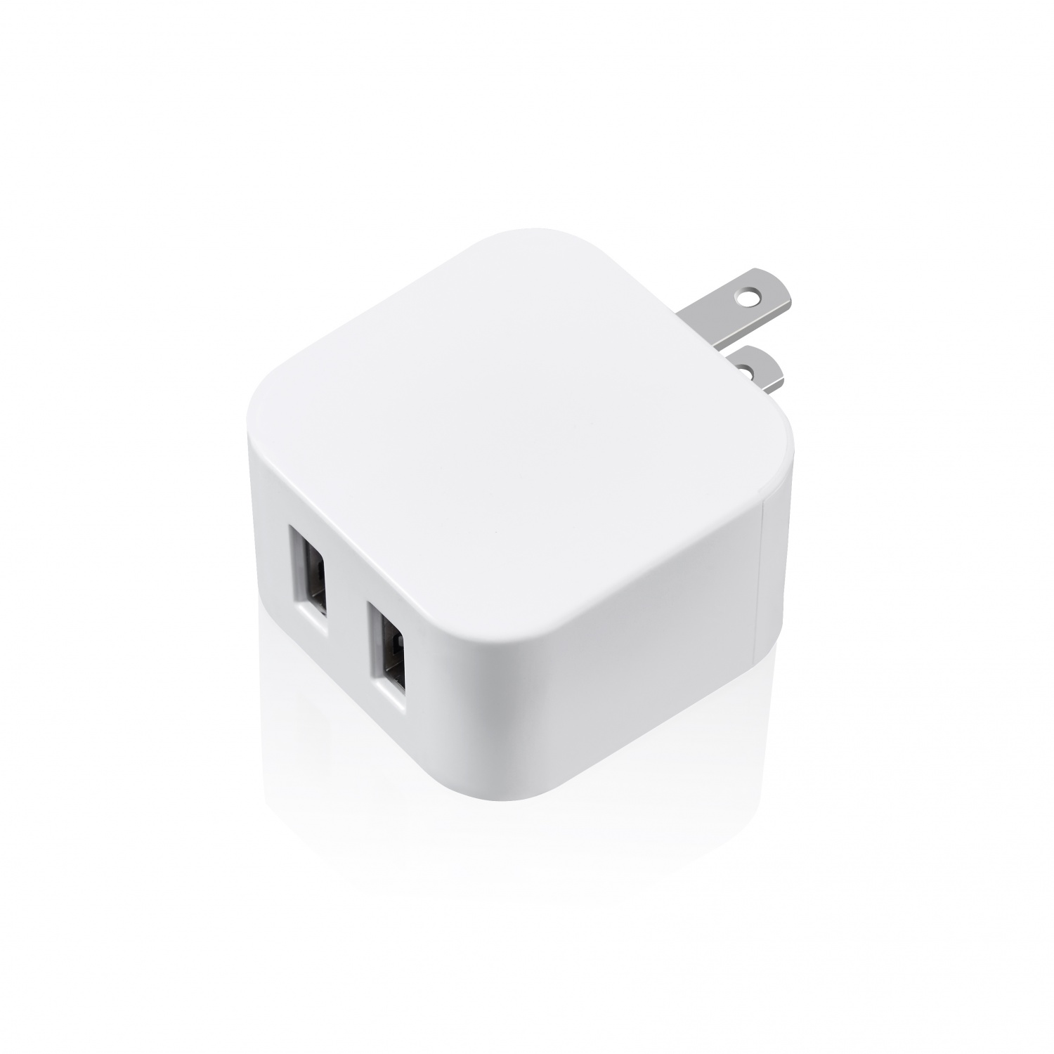Wanhua Folding plug portable dual socket ports mobile phone USB travel fast charger