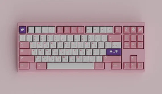 ePBT Superstar Pink Sakura Japanese Root Machinical Keyboard Keycap