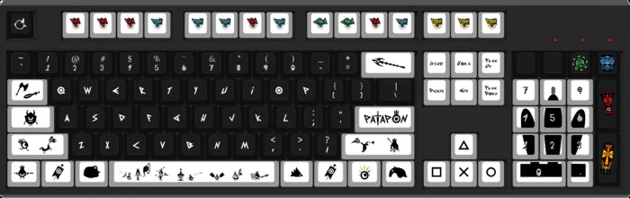 PTB Themed Customize High Quality Black and White Mechanical Keyboard Keycap