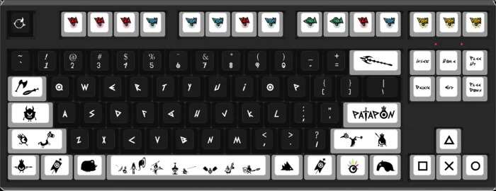 PTB Themed Customize High Quality Black and White Mechanical Keyboard Keycap