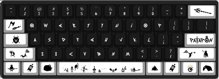 PTB Themed Customize High Quality Black and White Mechanical Keyboard Keycap