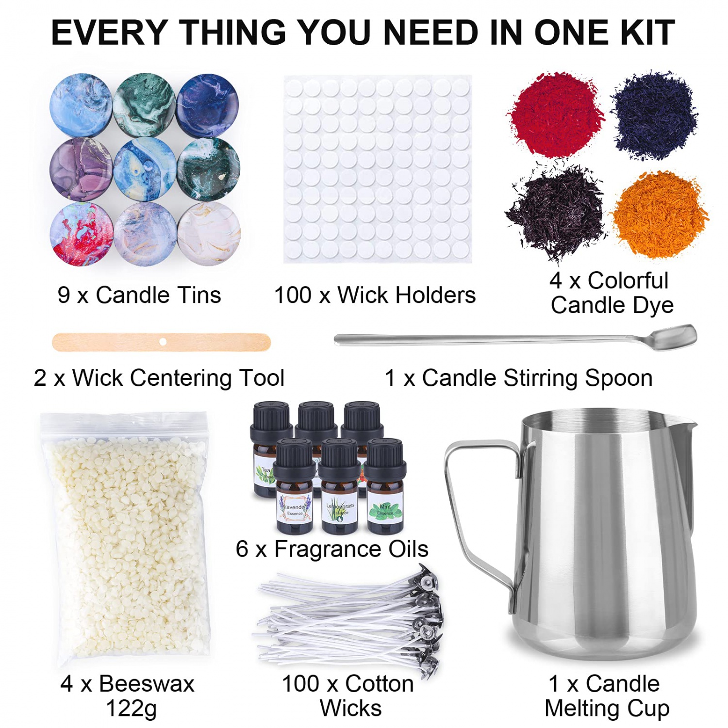 Candles Making Kit for Adult - Christmas DIY Gift Supplies for Kid and Beginner