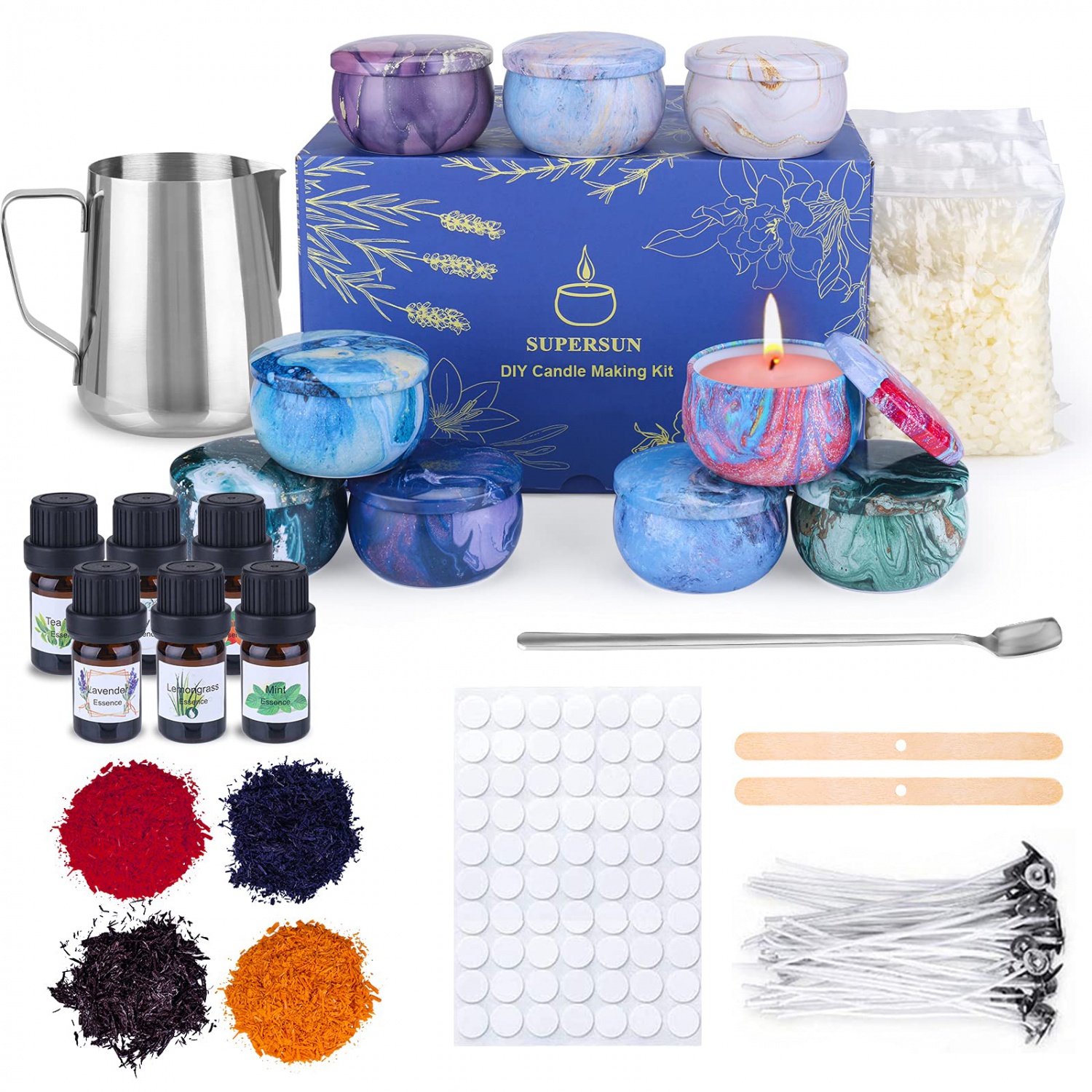Candles Making Kit for Adult - Christmas DIY Gift Supplies for Kid and Beginner