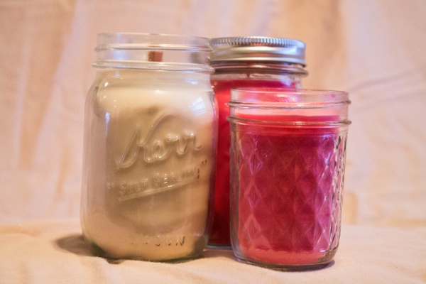 Scented Candle Wax Wood Wick Mason Jar Candles