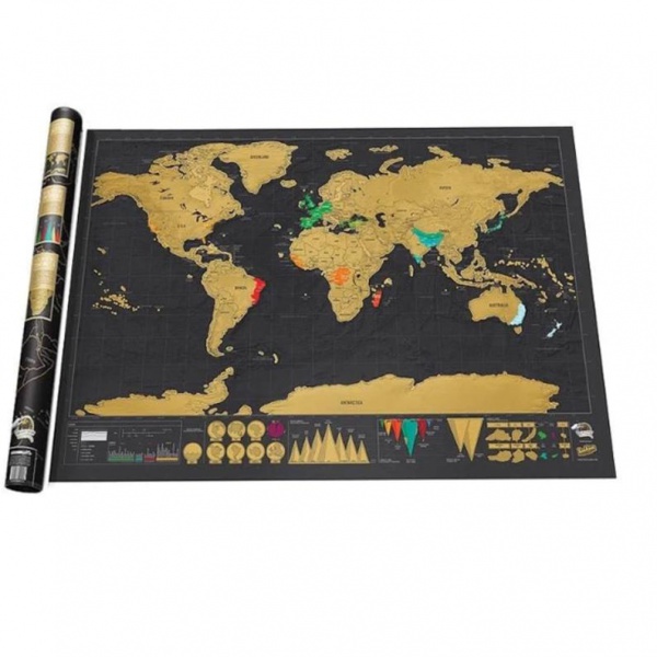 Custom Wholesale wall hanging travel Personalized Item scratch off world map