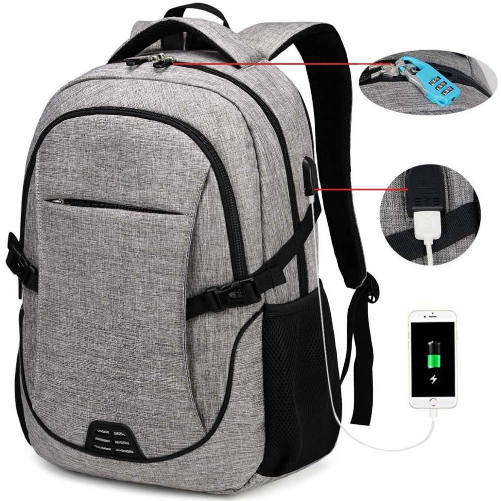Waterproof Travel Fashion Sport Bag USB Charger Men Laptop Backpack Travel