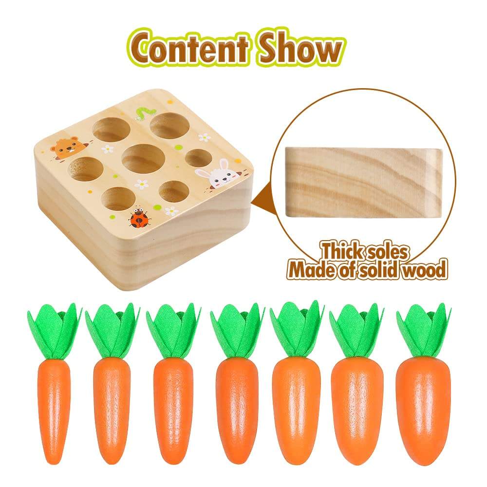 WANHUA wholesale wooden montessori toys carrots harvest game wooden toy