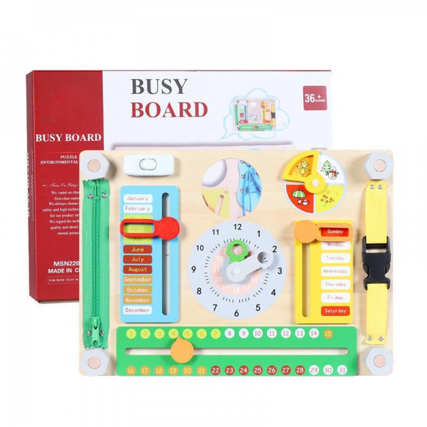 WANHUA educational personalized sensory toddler montessori busy board for kids