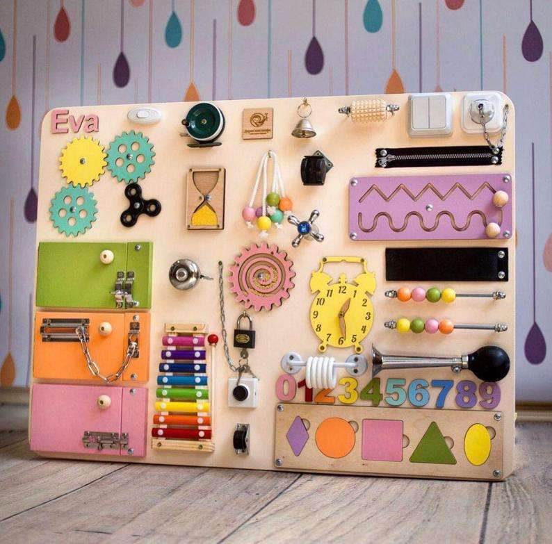 WANHUA Children wooden busy board jouets montessori toys busy board en bois